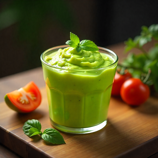 Molho cremoso de abacate para saladas, saudável, sem lactose e fácil de fazer. Rico em gorduras boas e sabor irresistível.
