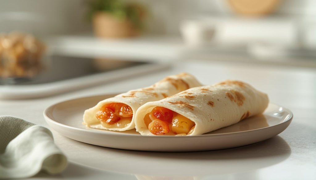 Tapioca com queijo e tomate sem glúten