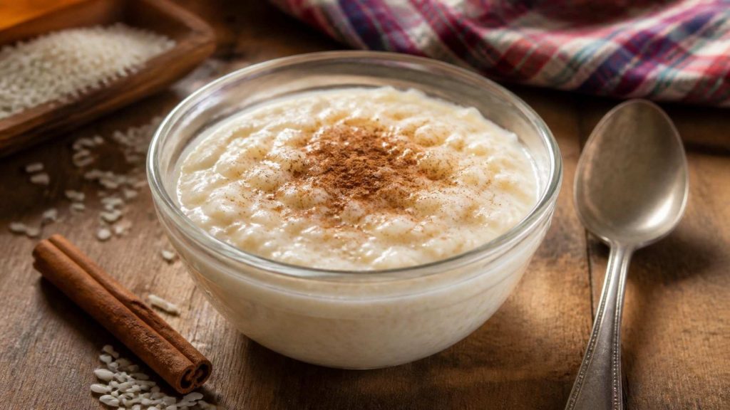 Arroz doce sem glúten cremoso.