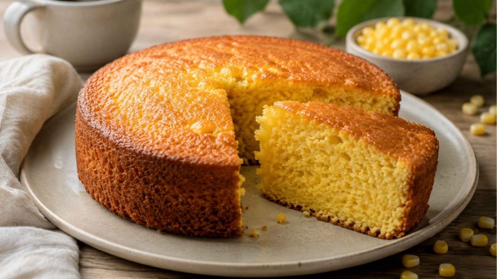 Bolo de milho sem glúten fofinho
